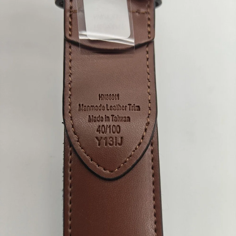 Original Penguin Men's Golf Needlepoint Belt Size 40 Navy Golf Cart Clubs NWT